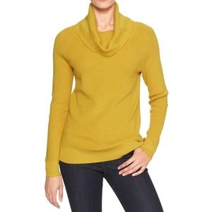 Banana Republic Mustard Cowl Neck Sweater